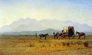 Surveyor's Wagon in the Rockies Albert Bierstadt